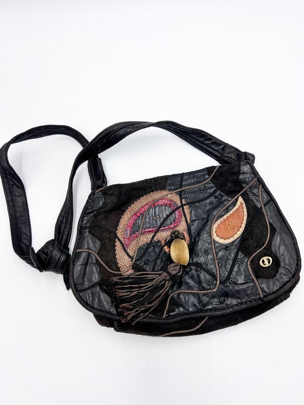 Carlo Fiori Leather Purse w/ Tassel